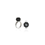 Anello con cristalli Nirvana - Nero - Sodini Bijoux