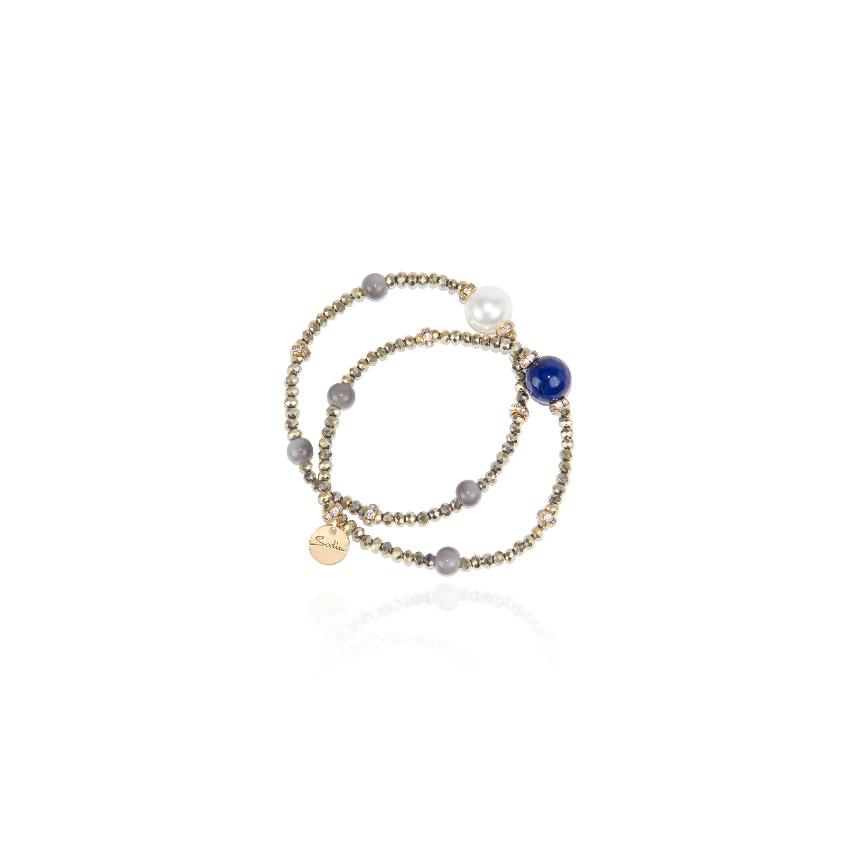 Coppia di bracciali elastici Nirvana - Blu - Sodini Bijoux