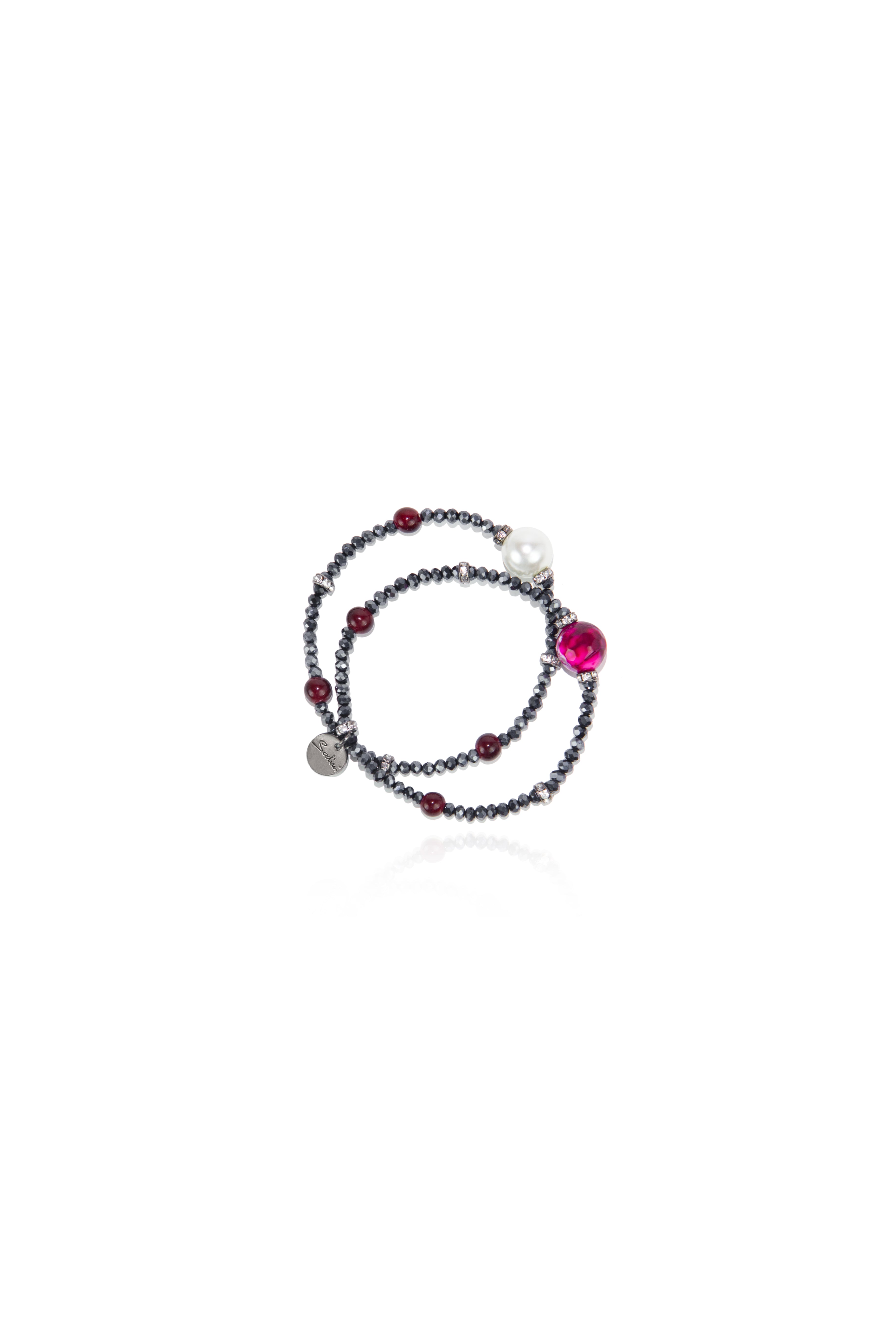 Coppia di bracciali elastici Nirvana - Fucsia - Sodini Bijoux