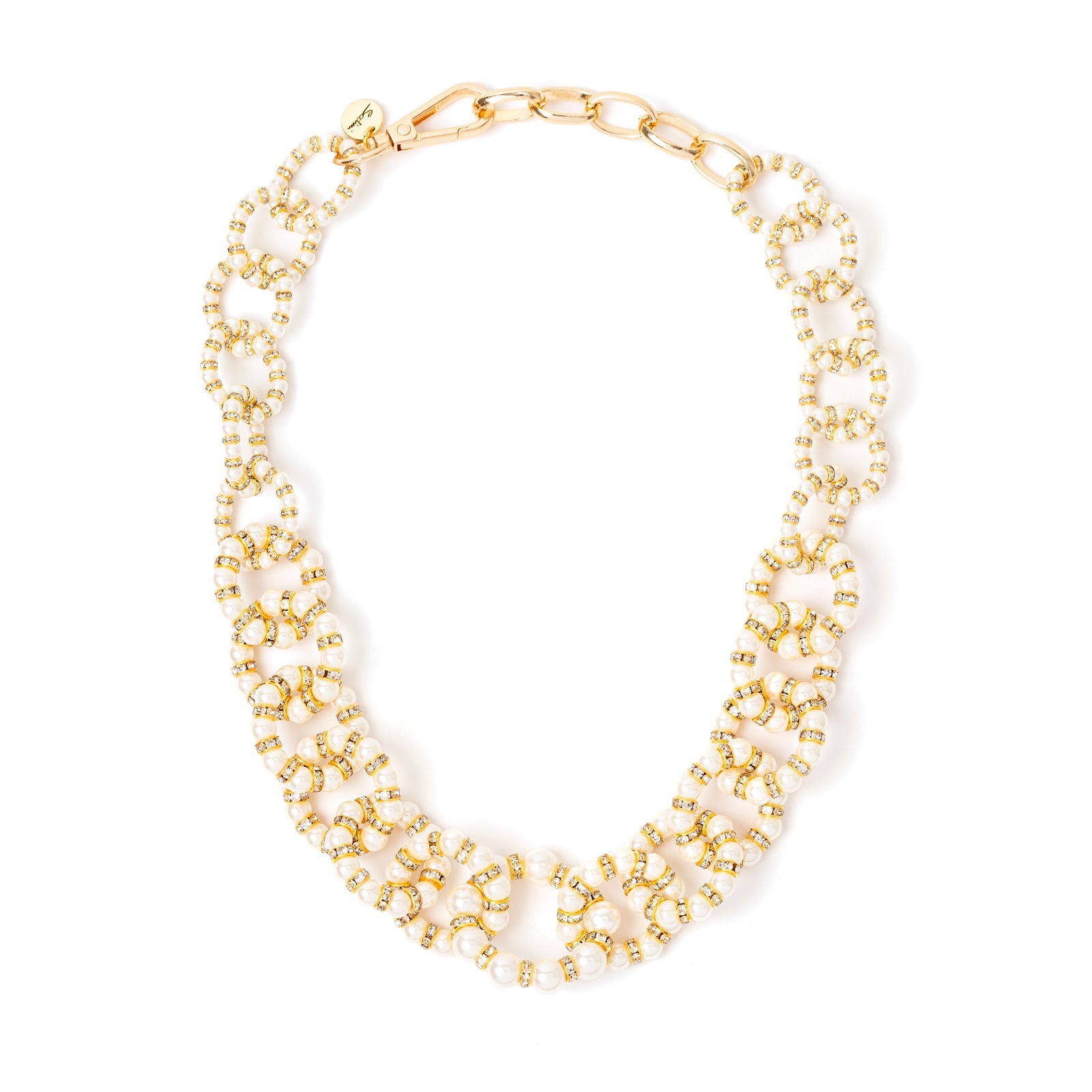 Collana corta a cerchi Drusilla - Bianco - Sodini Bijoux