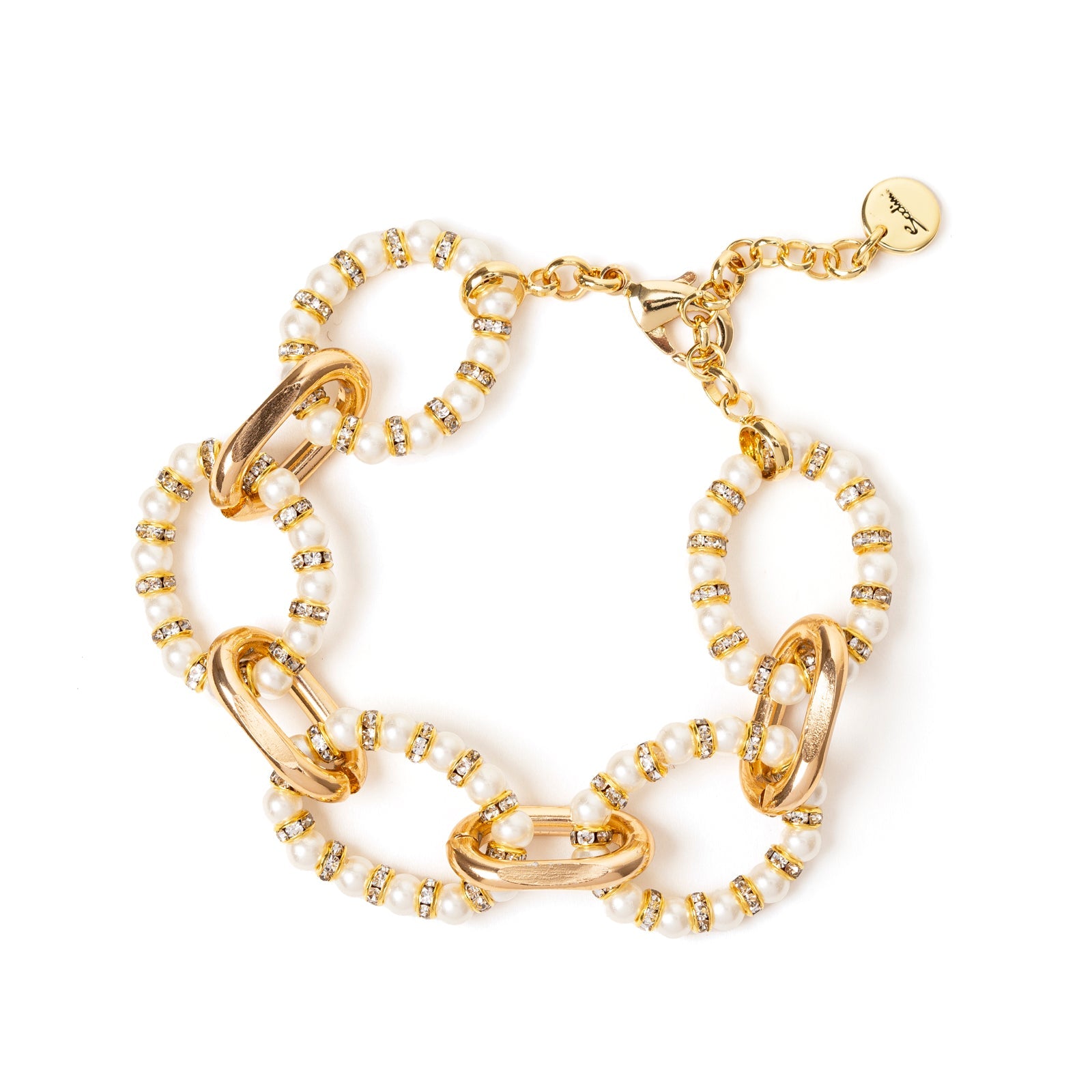 Bracciale a cerchi incatenati Drusilla - Bianco - Sodini Bijoux
