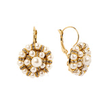 Orecchini monachella e fiore Drusilla - Bianco - Sodini Bijoux
