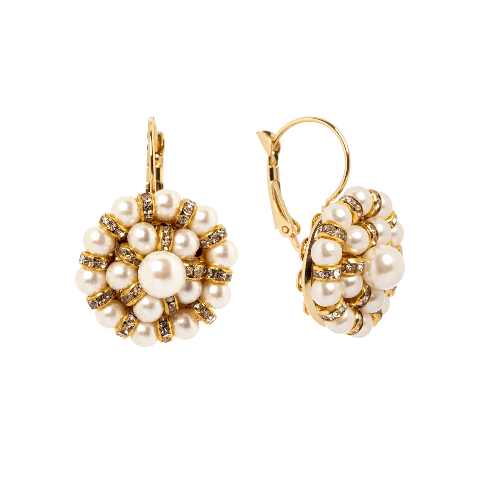 Orecchini monachella e fiore Drusilla - Bianco - Sodini Bijoux