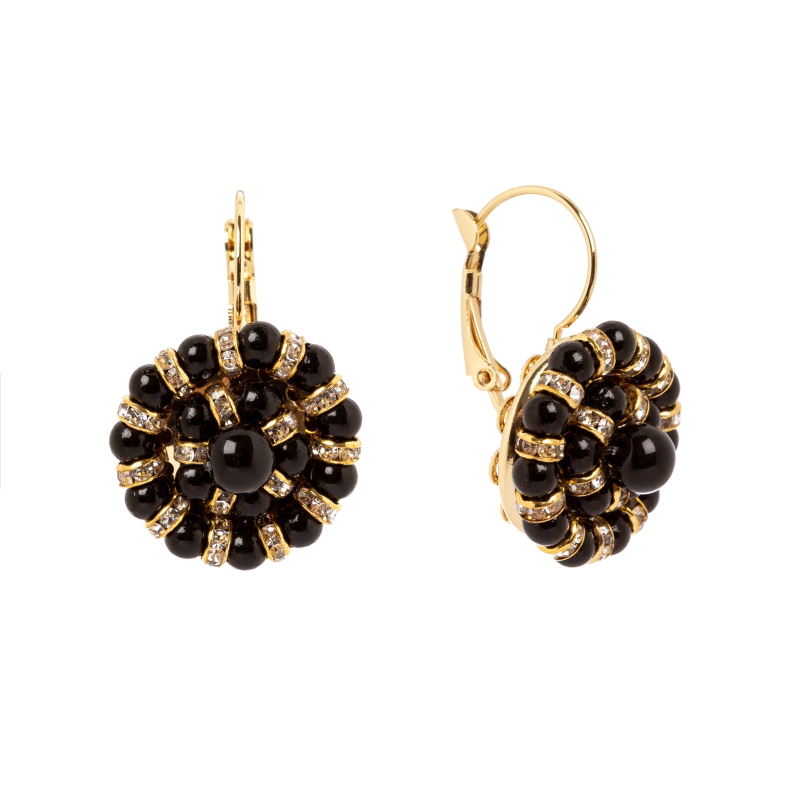 Orecchini monachella e fiore Drusilla - Nero - Sodini Bijoux