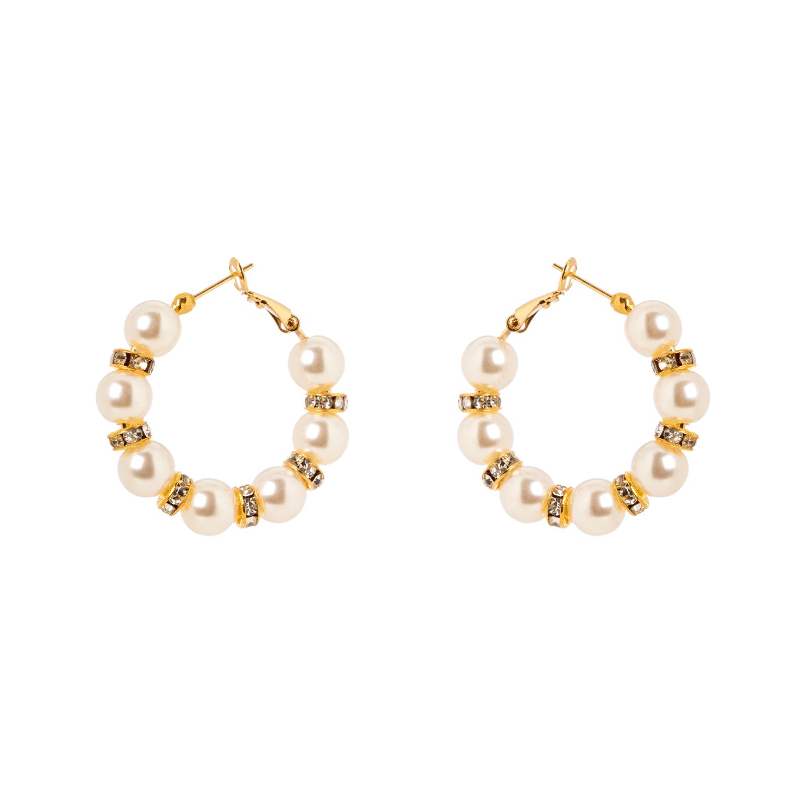 Orecchini a cerchio Drusilla - Bianco - Sodini Bijoux