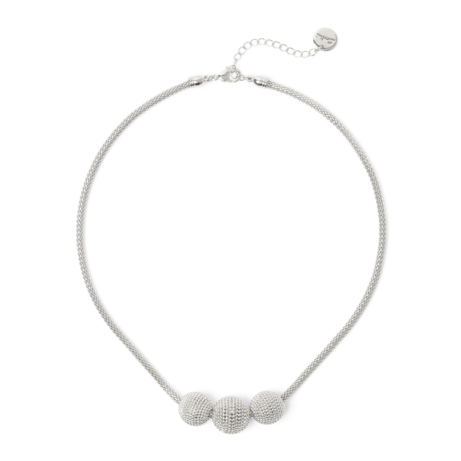 Girocollo catena e tre sfere Pompei - Argento - Sodini Bijoux