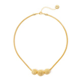 Girocollo catena e tre sfere Pompei - Oro - Sodini Bijoux