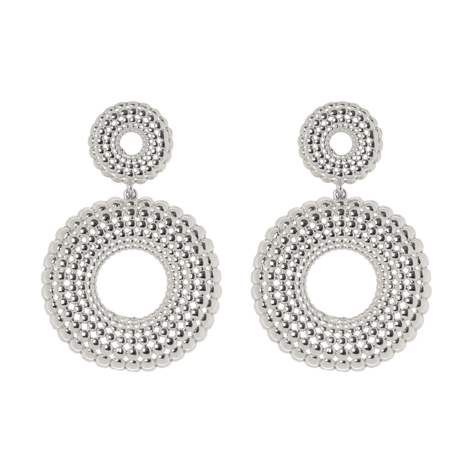 Orecchini a due cerchi Pompei - Argento - Sodini Bijoux