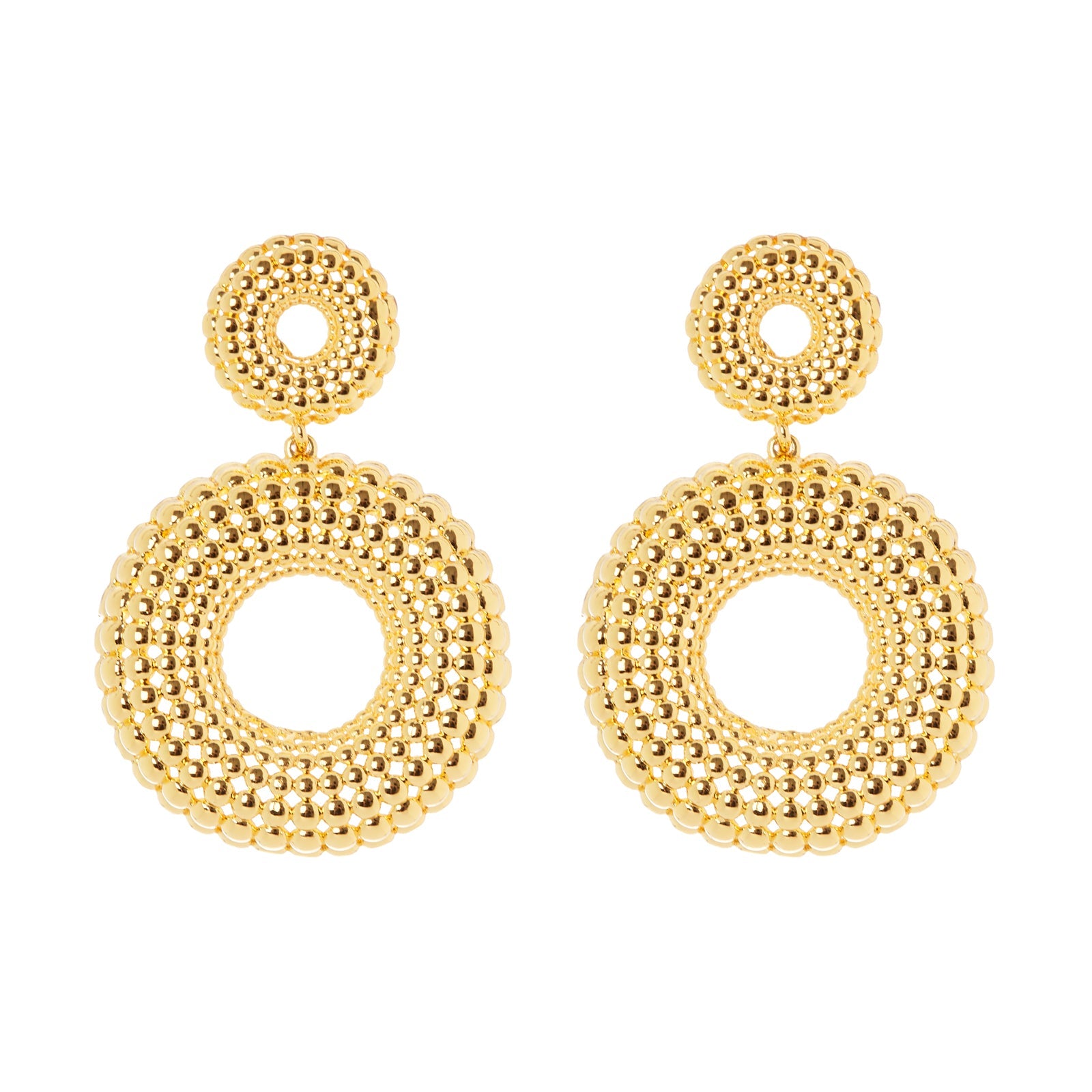 Orecchini a due cerchi Pompei - Oro - Sodini Bijoux