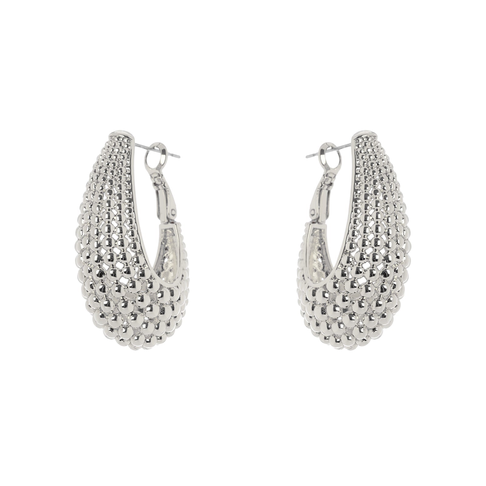 Orecchini a cerchio affusolato Pompei - Argento - Sodini Bijoux