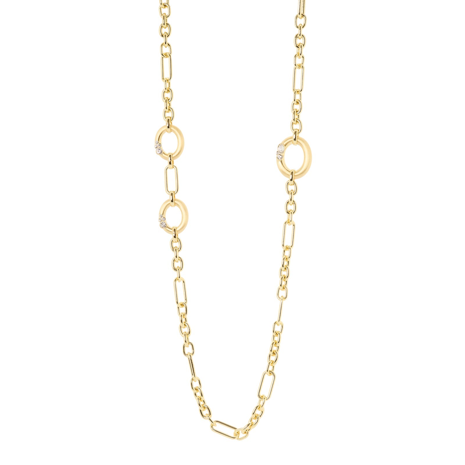Collana lunga rolò e grandi maglie Emilia - Bianco - Sodini Bijoux