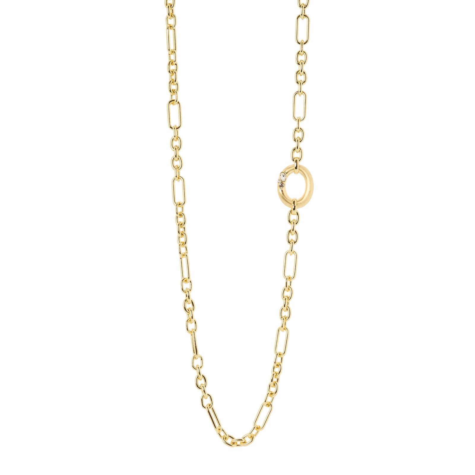 Collana lunga una maglia ovale Emilia - Bianco - Sodini Bijoux