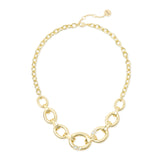 Collana corta rolò grandi maglie cristalli Emilia - Bianco - Sodini Bijoux