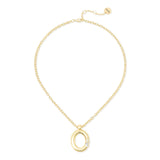 Collana corta pendente ovale cristalli Emilia - Bianco - Sodini Bijoux
