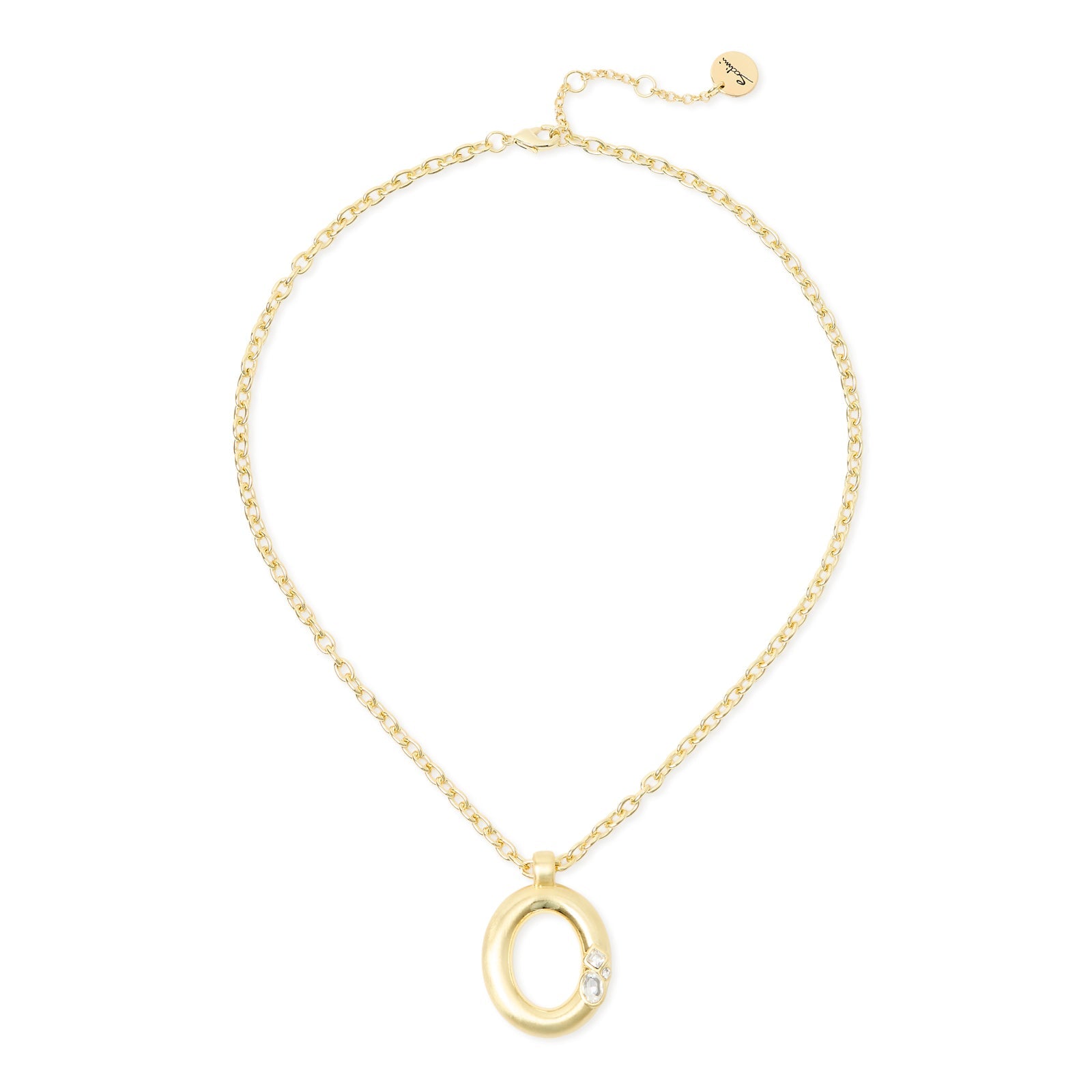 Collana corta pendente ovale cristalli Emilia - Bianco - Sodini Bijoux