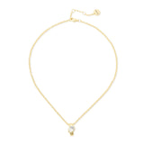 Collana corta anello goccia Emilia - Bianco - Sodini Bijoux