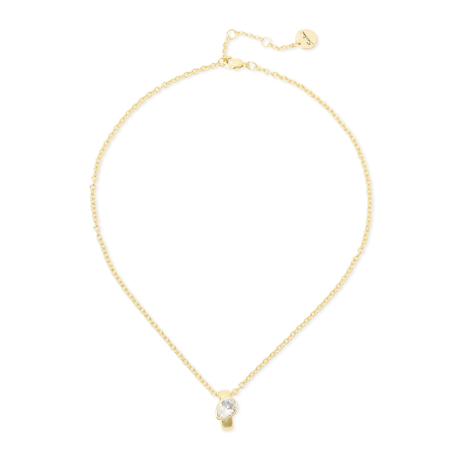 Collana corta anello goccia Emilia - Bianco - Sodini Bijoux