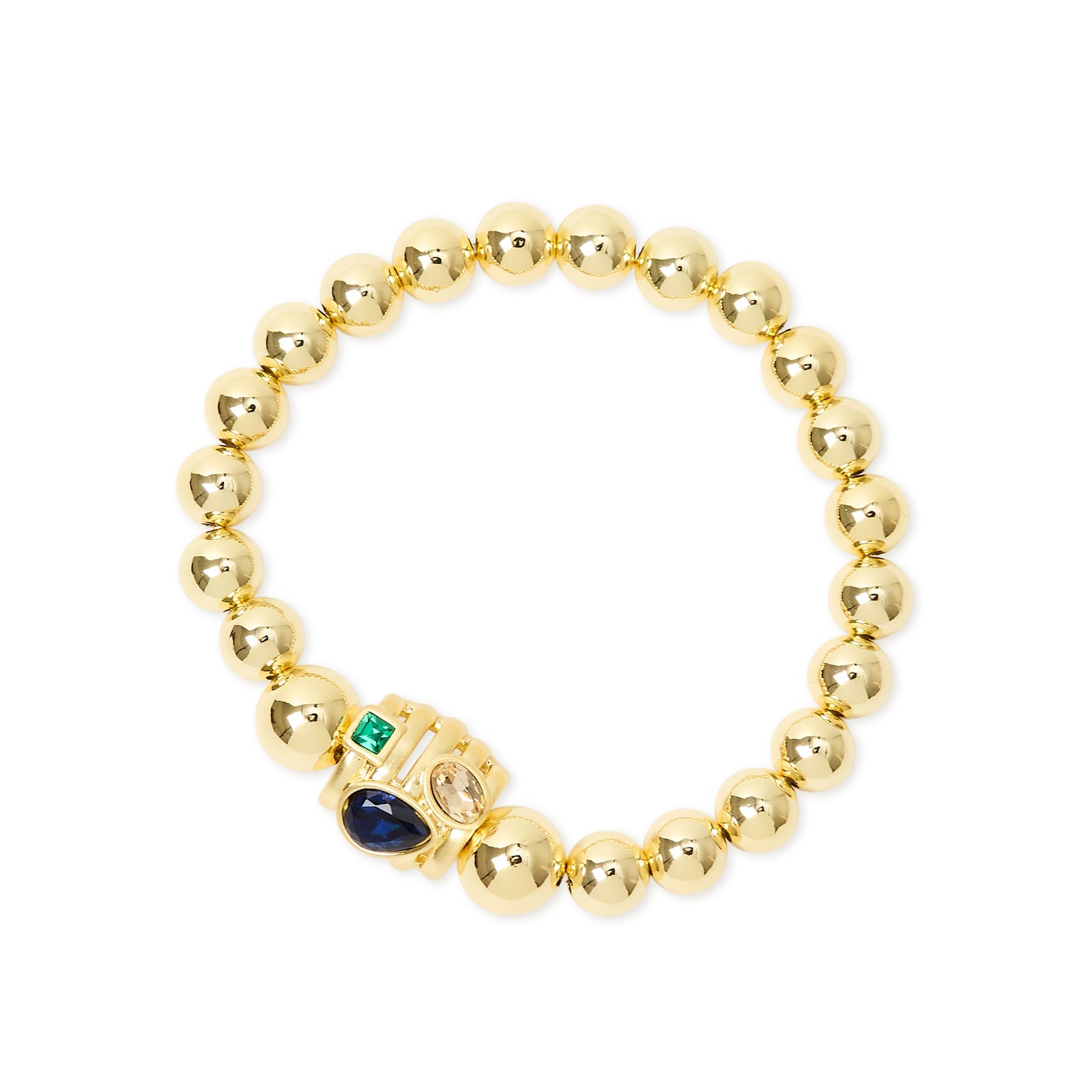Bracciale elastico sfere e cilindretto Emilia - Multicolor - Sodini Bijoux