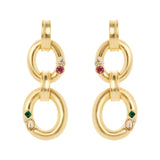 Orecchini due ovali Emilia - Multicolor - Sodini Bijoux