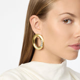 Orecchini grande anello ovale Emilia - Bianco - Sodini Bijoux