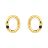 Orecchini grande anello ovale Emilia - Multicolor - Sodini Bijoux