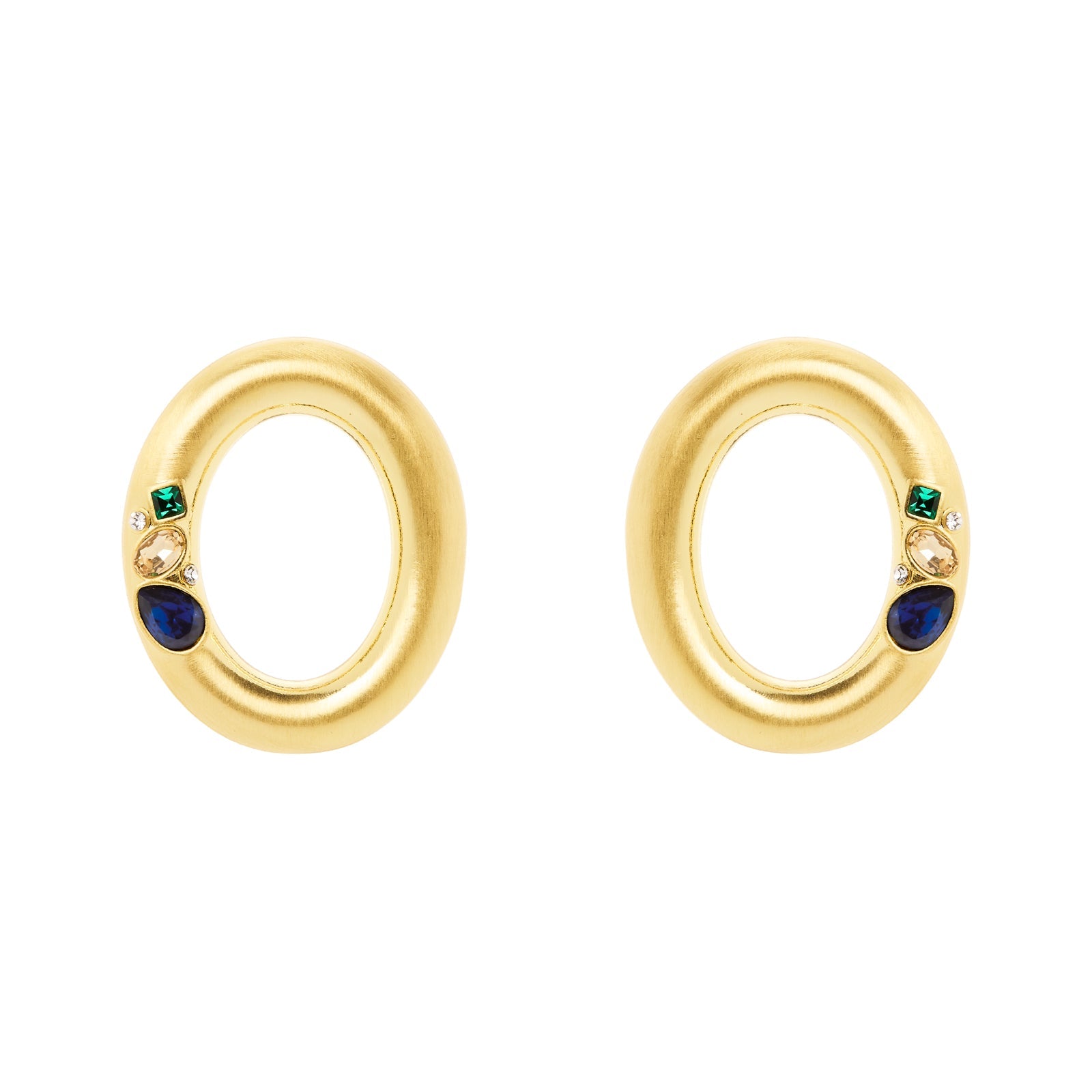 Orecchini grande anello ovale Emilia - Multicolor - Sodini Bijoux