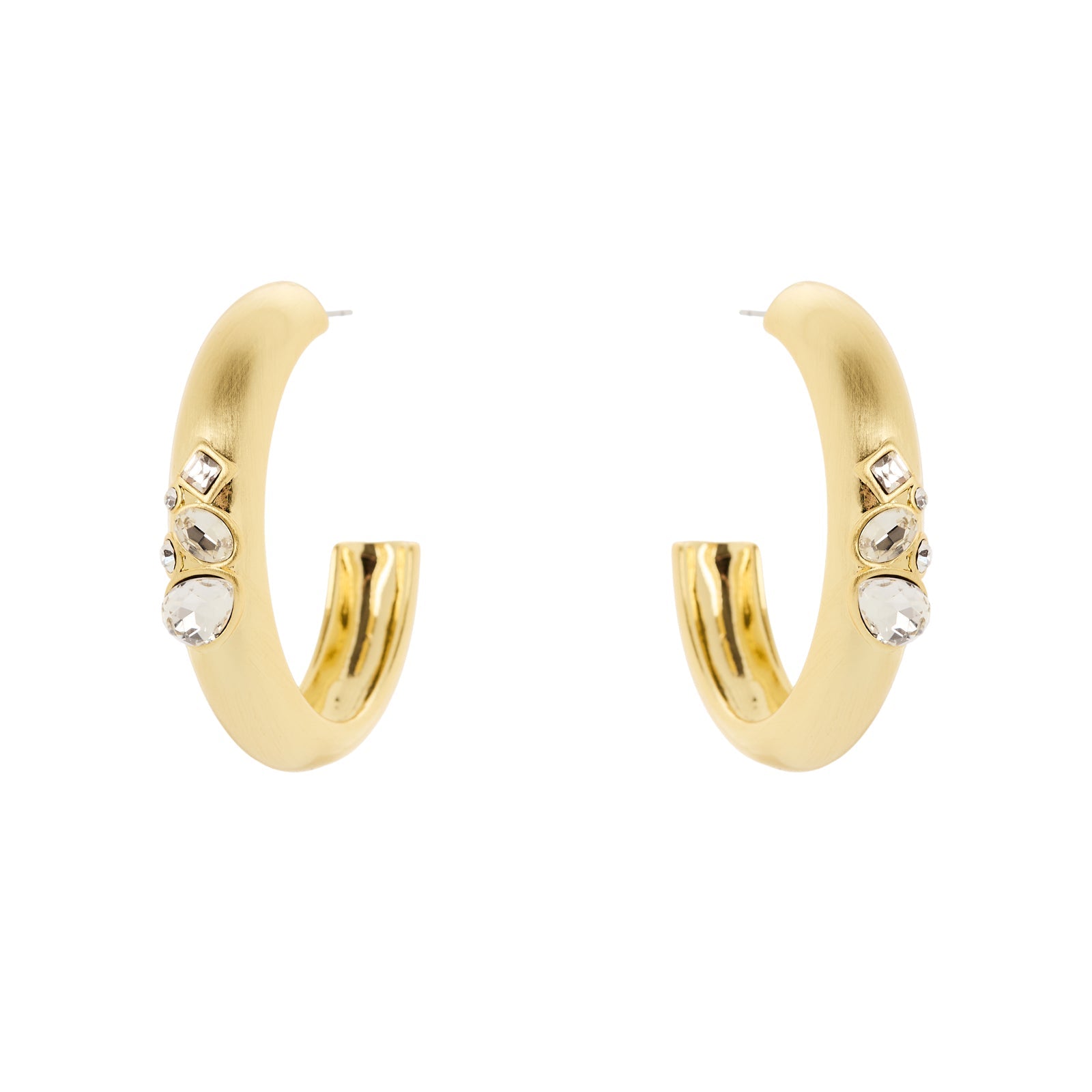 Orecchini cerchio bombato Emilia - Bianco - Sodini Bijoux