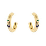 Orecchini cerchio bombato Emilia - Multicolor - Sodini Bijoux