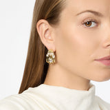 Orecchini cerchietto a fasce Emilia - Bianco - Sodini Bijoux