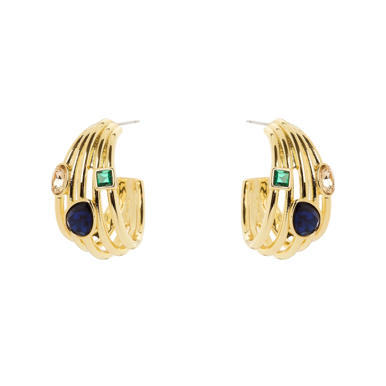 Orecchini cerchietto a fasce Emilia - Multicolor - Sodini Bijoux