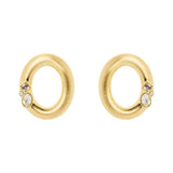 Orecchini anello ovale Emilia - Bianco - Sodini Bijoux