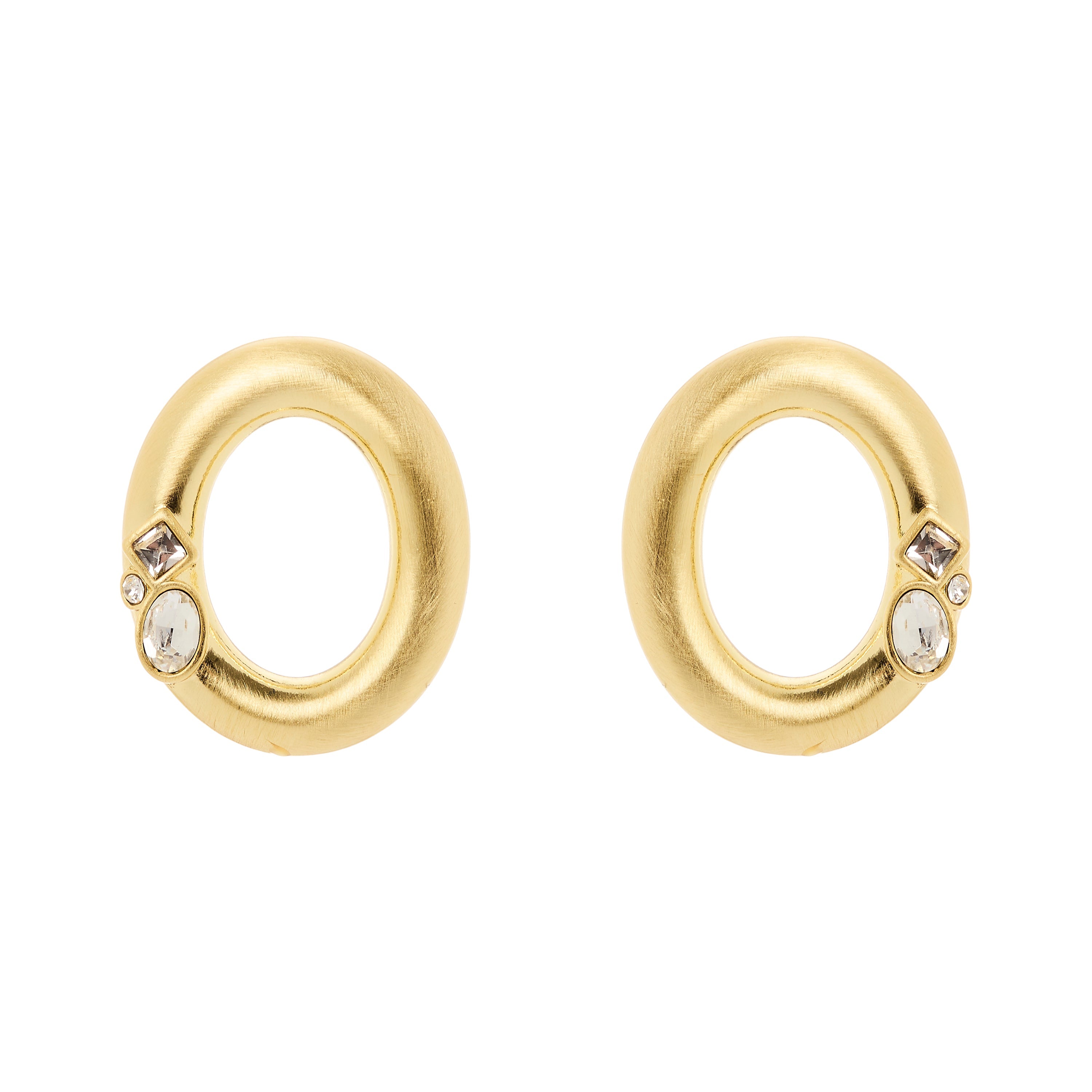 Orecchini anello ovale Emilia - Bianco - Sodini Bijoux