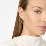 Orecchini cerchietto cristallo ovale Emilia - Bianco - Sodini Bijoux