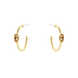 Orecchini cerchietto cristallo ovale Emilia - Champagne - Sodini Bijoux
