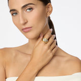 Anello fascia svasata Emilia - Bianco - Sodini Bijoux