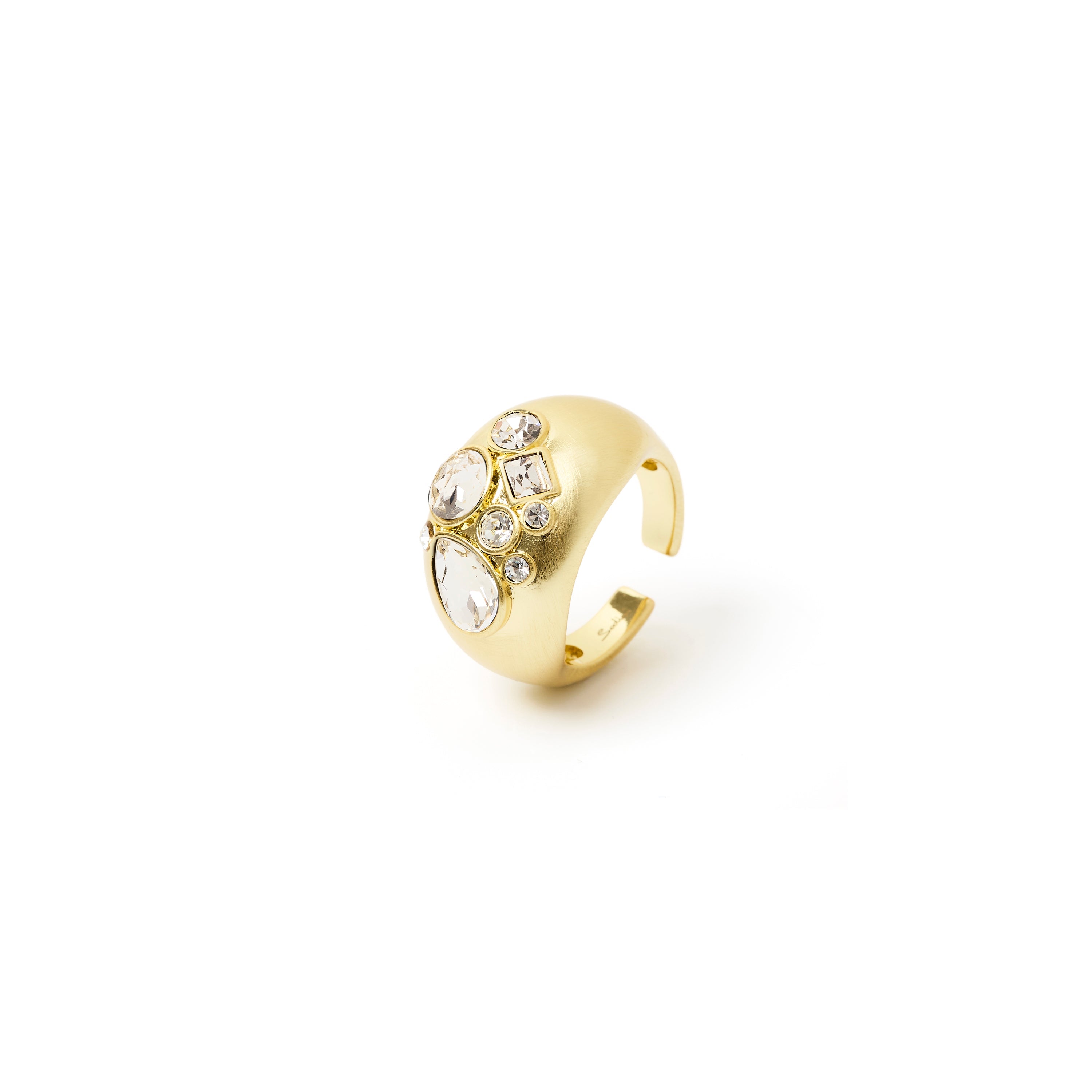 Anello fascia svasata Emilia - Bianco - Sodini Bijoux