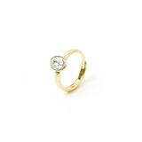 Anello cristallo ovale Emilia - Bianco - Sodini Bijoux