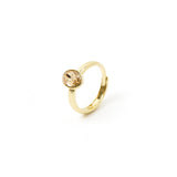 Anello cristallo ovale Emilia - Champagne - Sodini Bijoux