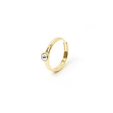 Anello punto luce tondo Emilia - Bianco - Sodini Bijoux