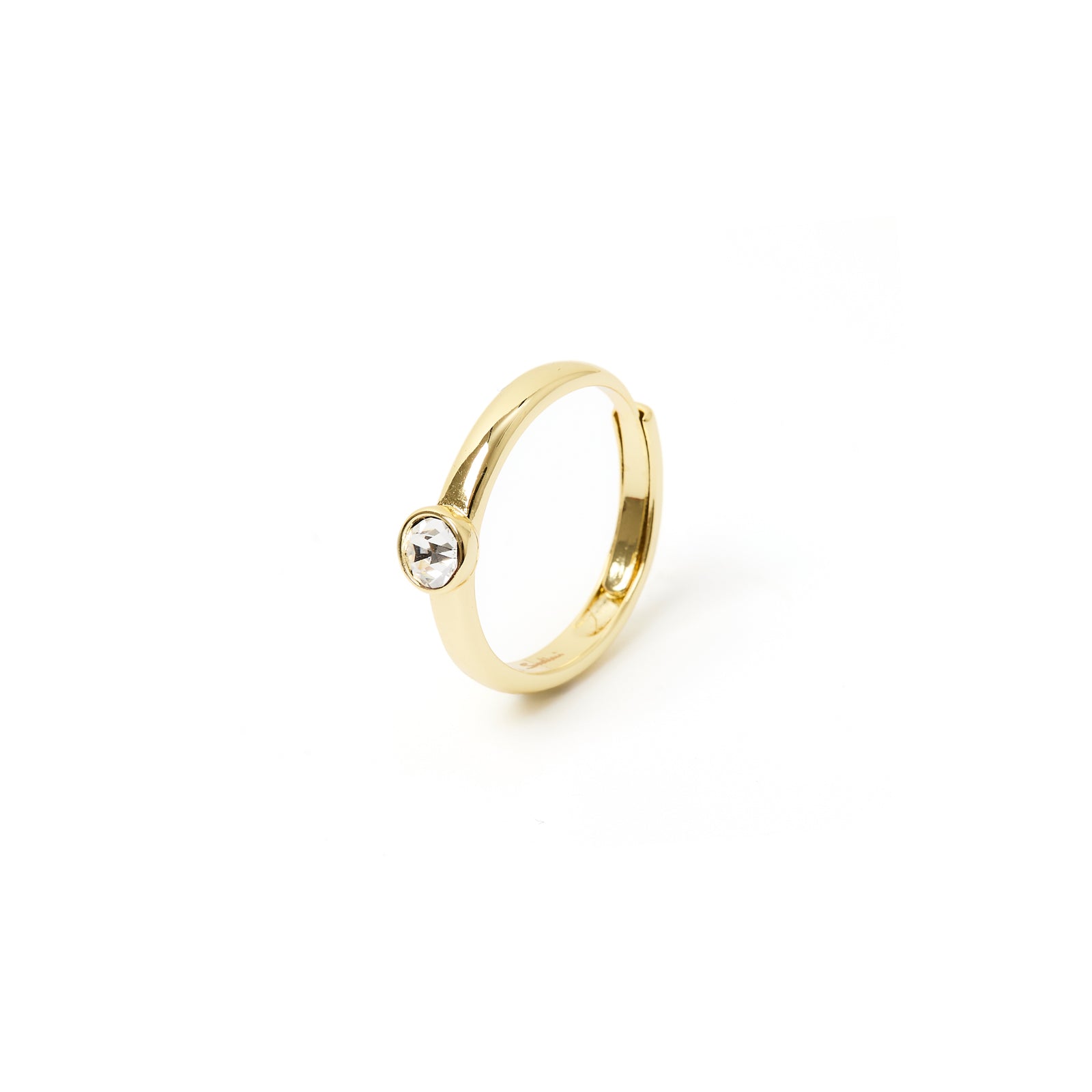 Anello punto luce tondo Emilia - Bianco - Sodini Bijoux