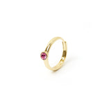 Anello punto luce tondo Emilia - Fucsia - Sodini Bijoux