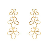Orecchini a tre fiorellini Daisy - Oro - Sodini Bijoux