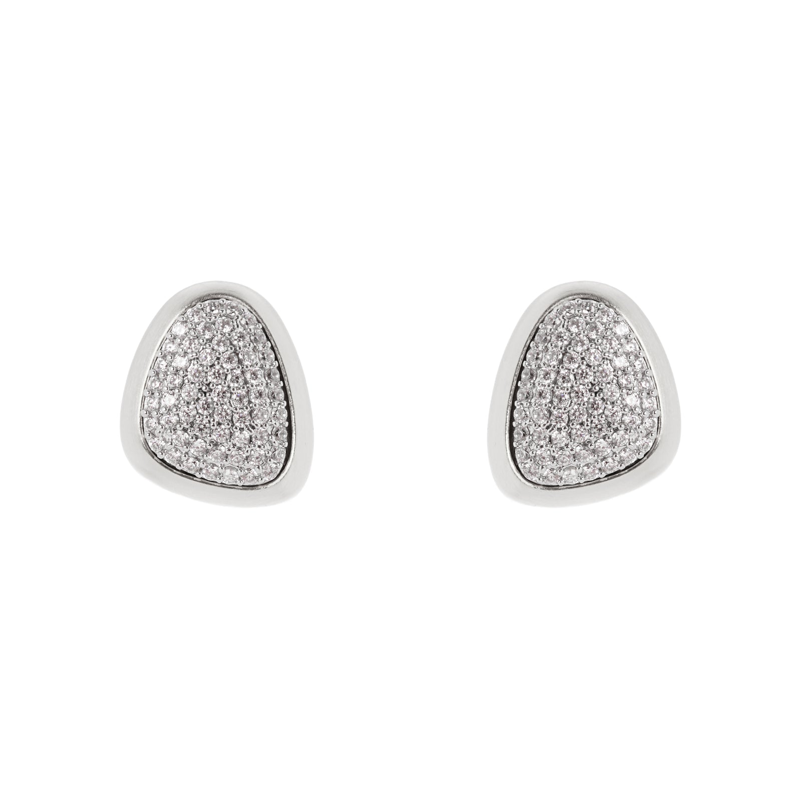 Orecchini pavè in cornice Livia - Argento - Sodini Bijoux