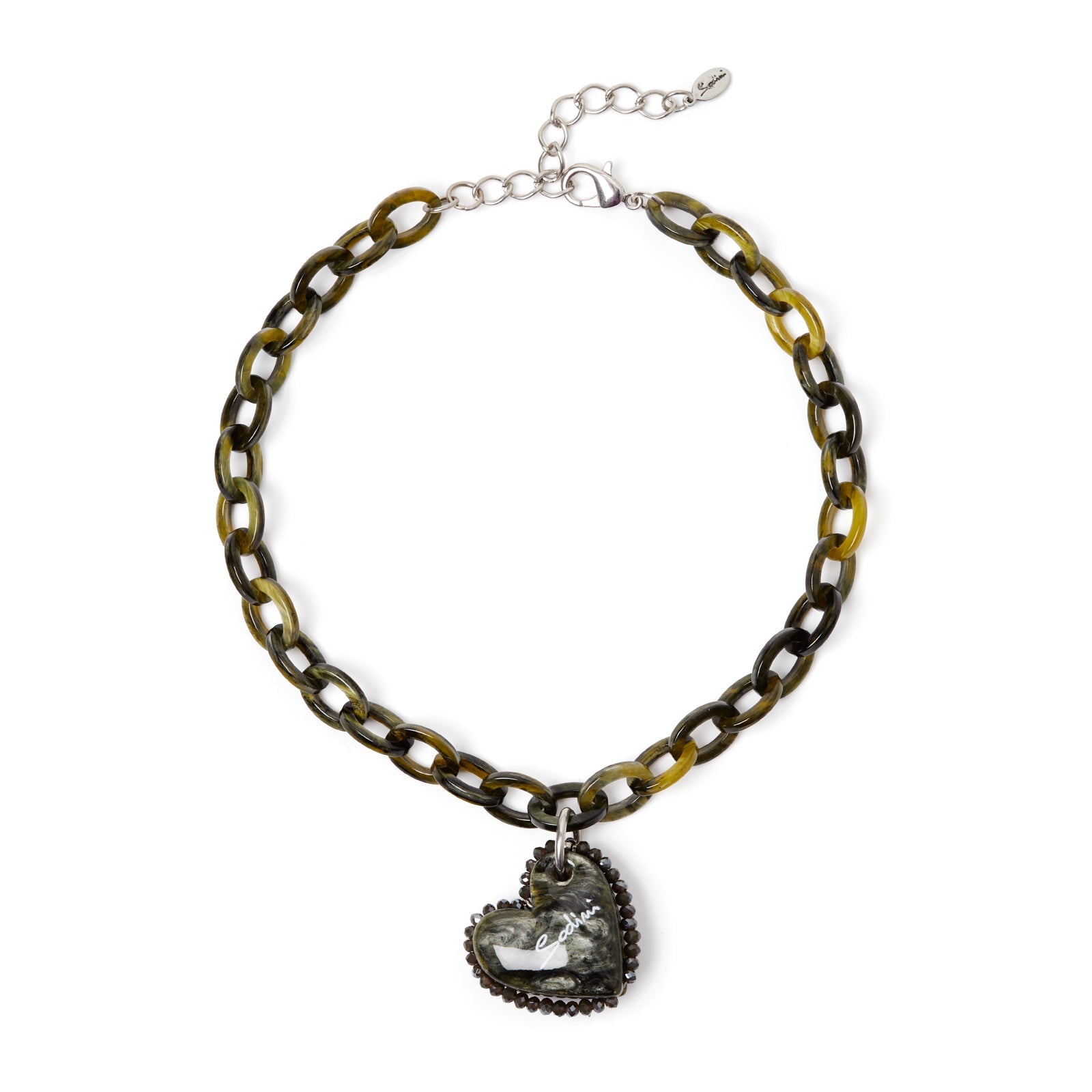 Girocollo con cuore Heart Wind & Fire - Verde chiaro - Sodini Bijoux