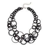 Girocollo multiplo ad anelli Heart Wind & Fire - Nero - Sodini Bijoux