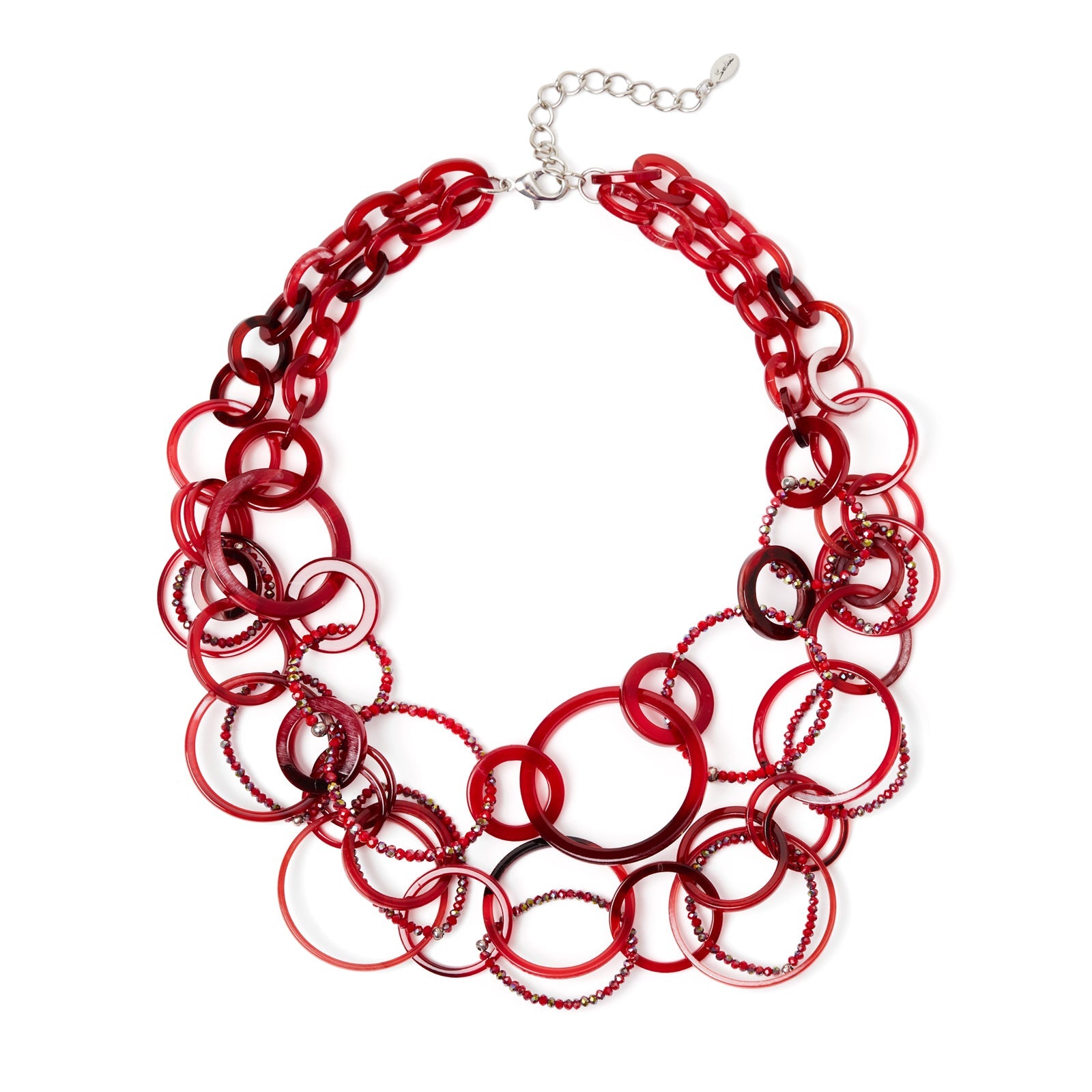 Girocollo multiplo ad anelli Heart Wind & Fire - Rosso - Sodini Bijoux