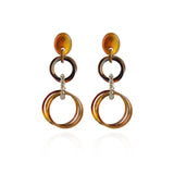 Orecchini con pendenti in resina Heart Wind & Fire - Marrone - Sodini Bijoux