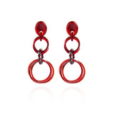 Orecchini con pendenti in resina Heart Wind & Fire - Rosso - Sodini Bijoux