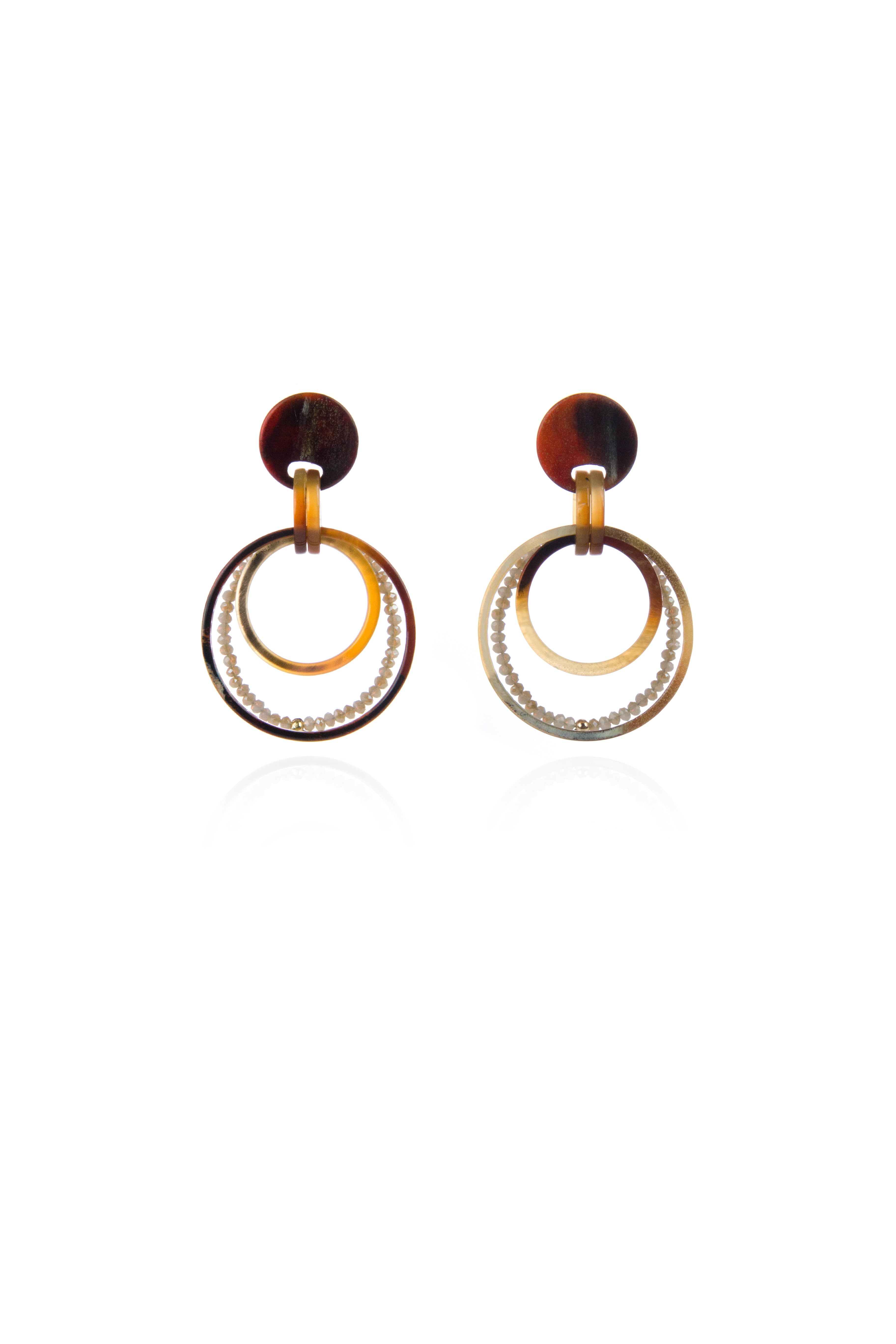 Orecchini con pendenti a cerchio Heart Wind & Fire - Marrone - Sodini Bijoux