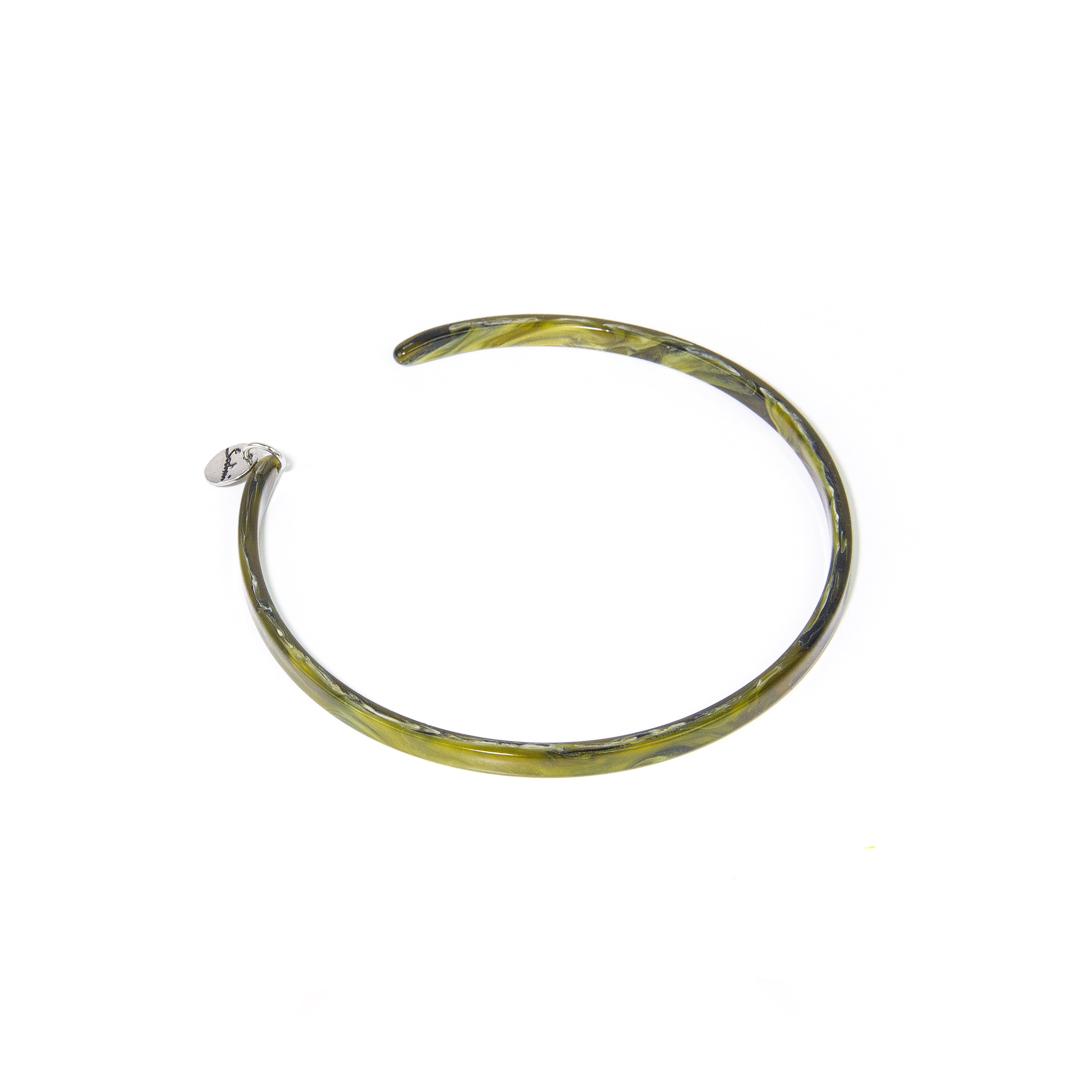 Piccolo chocker rigido in resina Heart Wind & Fire - Verde chiaro - Sodini Bijoux